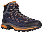 Lowa Wanderschuhe Randir Mid GTX (Trekking, Veloursleder, wasserdicht) navyblau/flame Herren